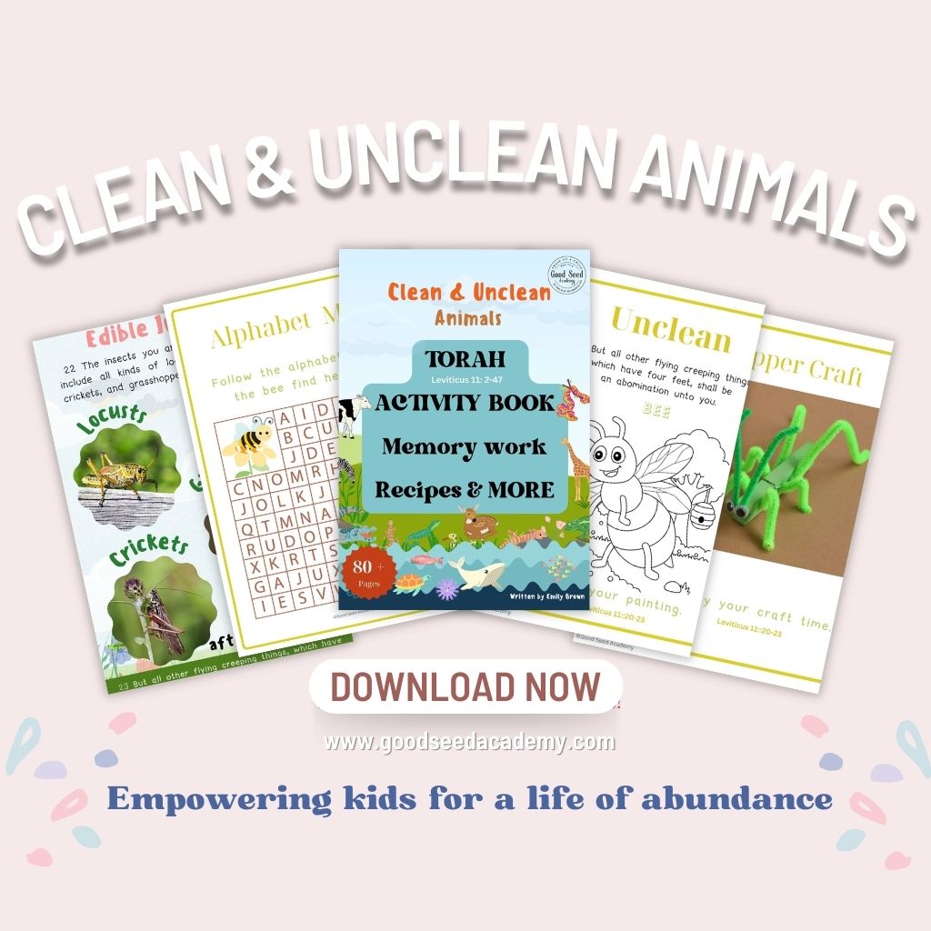 Clean & Unclean animals workbook
